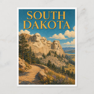 South Dakota Mount Rushmore GeoSaga Postcard