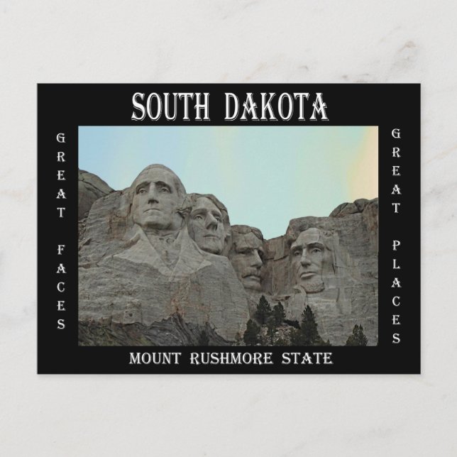 South Dakota Mount Rushmore State Postcard (Front)