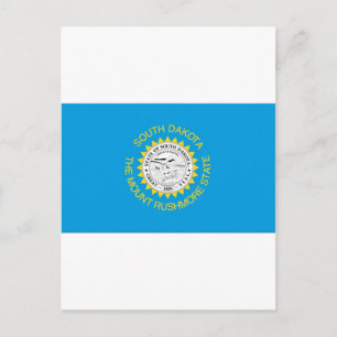 South Dakota  Official State Flag Postcard
