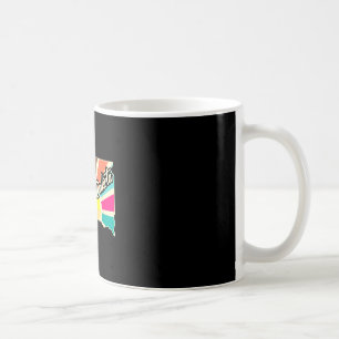 South dakota pride retro state design map art coffee mug