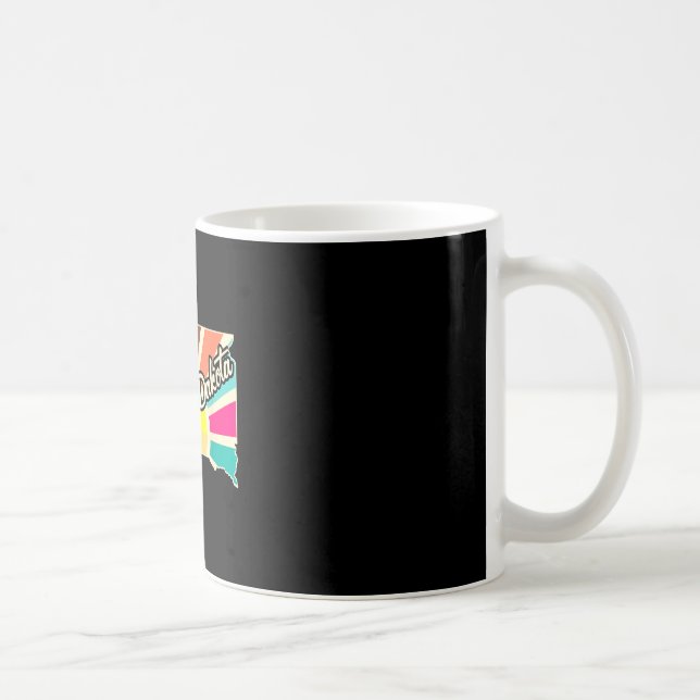 South dakota pride retro state design map art coffee mug (Right)