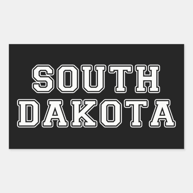 South Dakota Rectangular Sticker (Front)