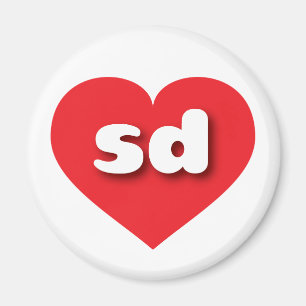 South Dakota red heart - I love sd Magnet