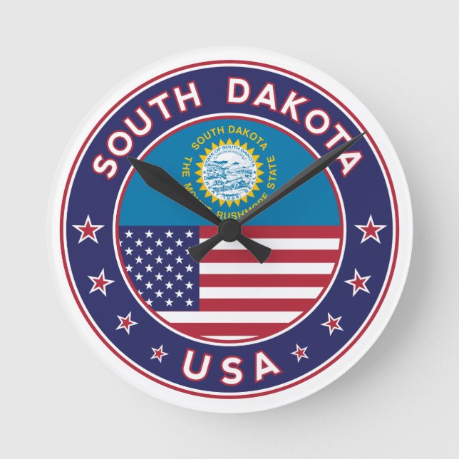South Dakota Round Clock (Front)