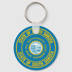 South Dakota Round Emblem Key Ring