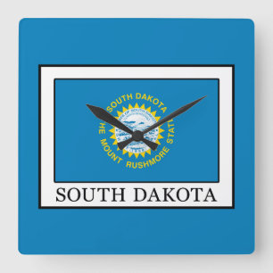 South Dakota Square Wall Clock