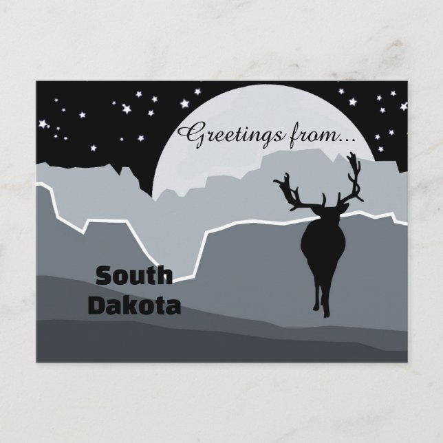 South Dakota State Beautiful Misty Greys  Postcard (Front)