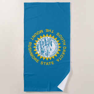 South Dakota State Flag Beach Towel