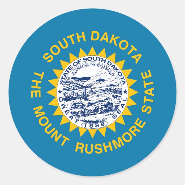 South Dakota State Flag Classic Round Sticker (Front)