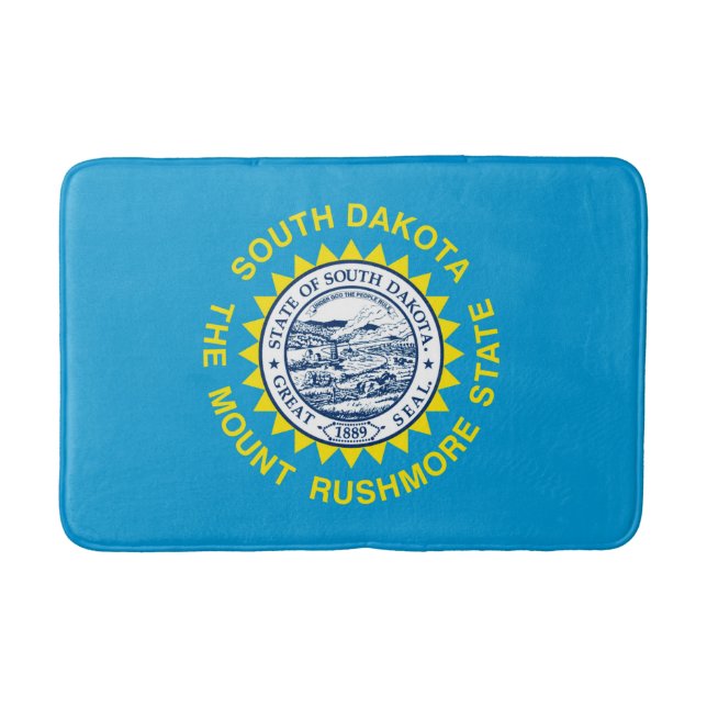 South Dakota State Flag Design Bath Mat (Front)