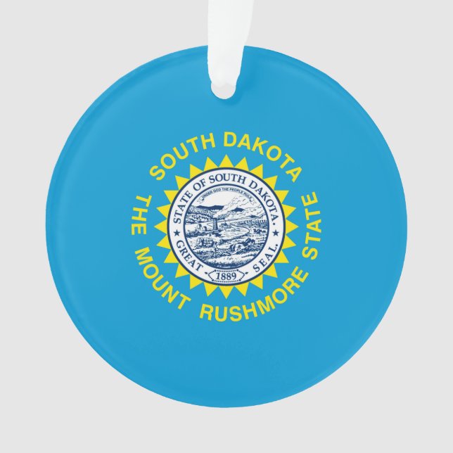 South Dakota State Flag Design Ornament (Front)
