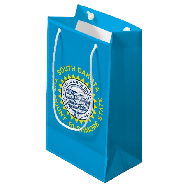 South Dakota State Flag Design Small Gift Bag (Front Angled)