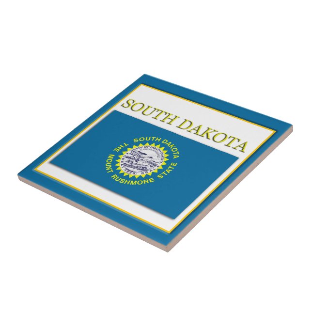 South Dakota State Flag Design Tile (Side)