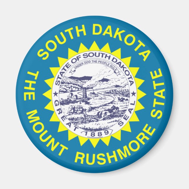 South Dakota State Flag Magnet (Front)