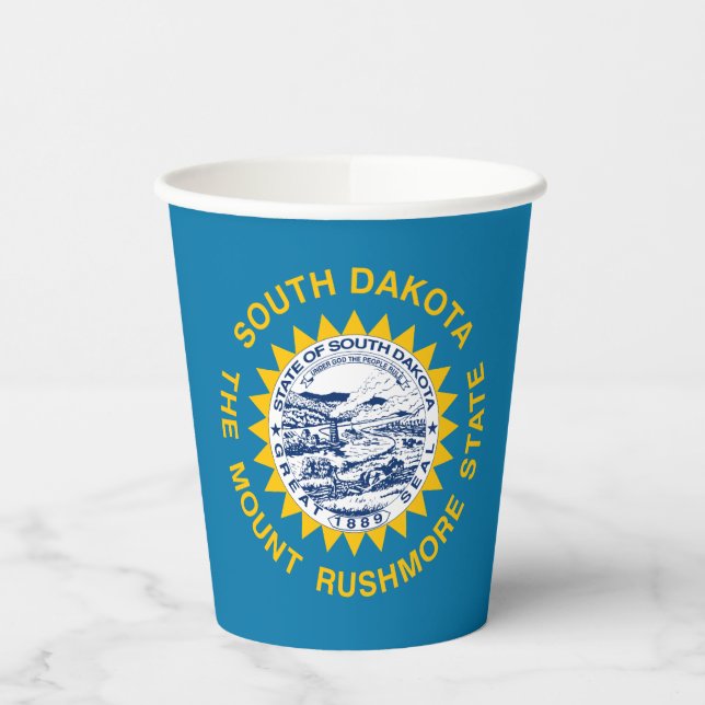 South Dakota State Flag Paper Cups (Left)