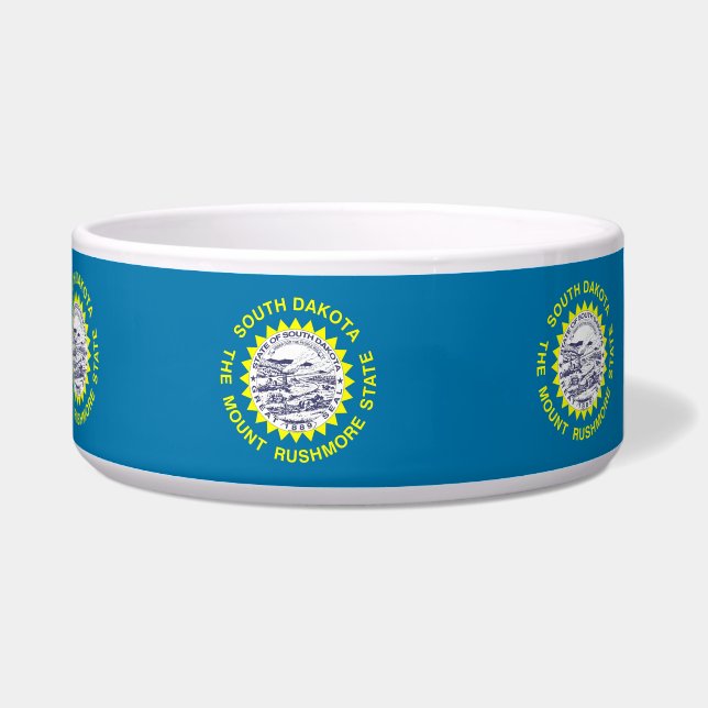 South Dakota State Flag Pet Bowl (Right)