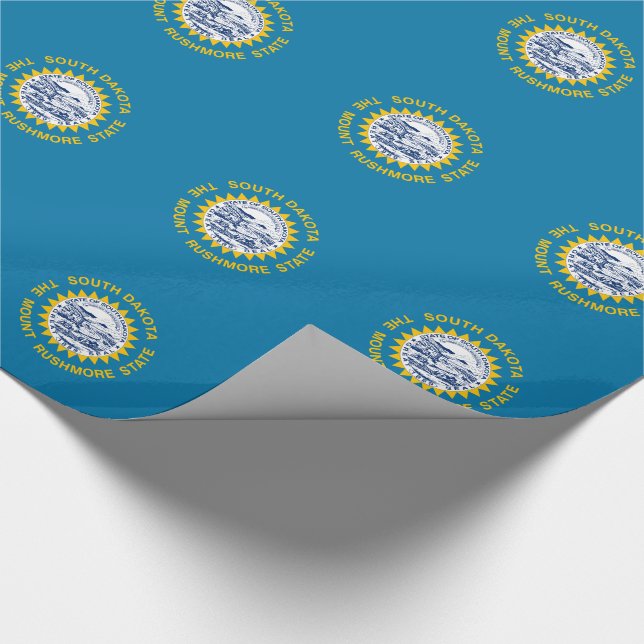 South Dakota State Flag Wrapping Paper (Corner)