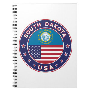 South Dakota sticker, phone case, tote bag Notebook