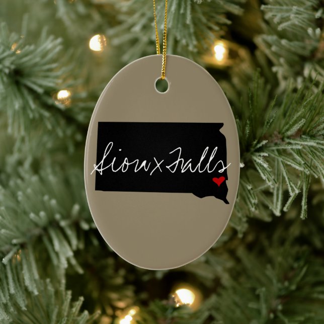 South Dakota Town Ceramic Tree Decoration (Tree)