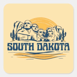 South Dakota United States of America Square Sticker