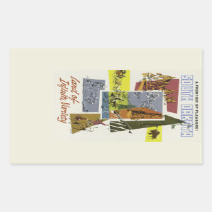 South Dakota USA Vintage Travel stickers