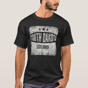 South Dakota vintage state Est 1889 proud patriot T-Shirt