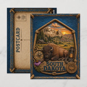 South Dakota Vintage Travel Postcard