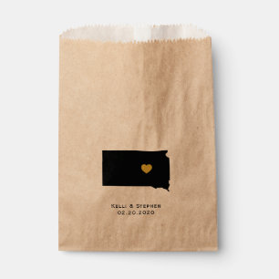 South Dakota Wedding Favour Treat Sacks, Gift Bags