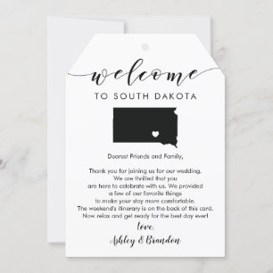 South Dakota Wedding Welcome Tag Itinerary
