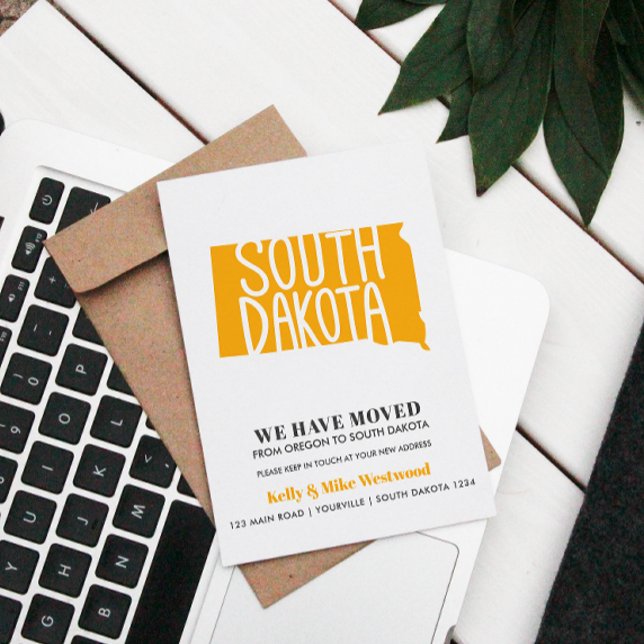 SOUTH DAKOTA  We've moved New address New Home Pos Postcard (Creator Uploaded)