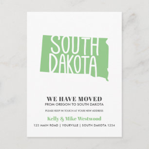 SOUTH DAKOTA We've moved New address New Home Postcard