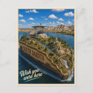 South Dakota   Wish You Were Here   State Series Postcard