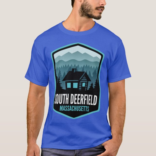 South Deerfield Massachusetts Mountain Town Cabin T-Shirt (Front)