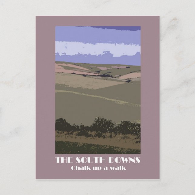 South Downs 1920s-style retro postcard (Front)