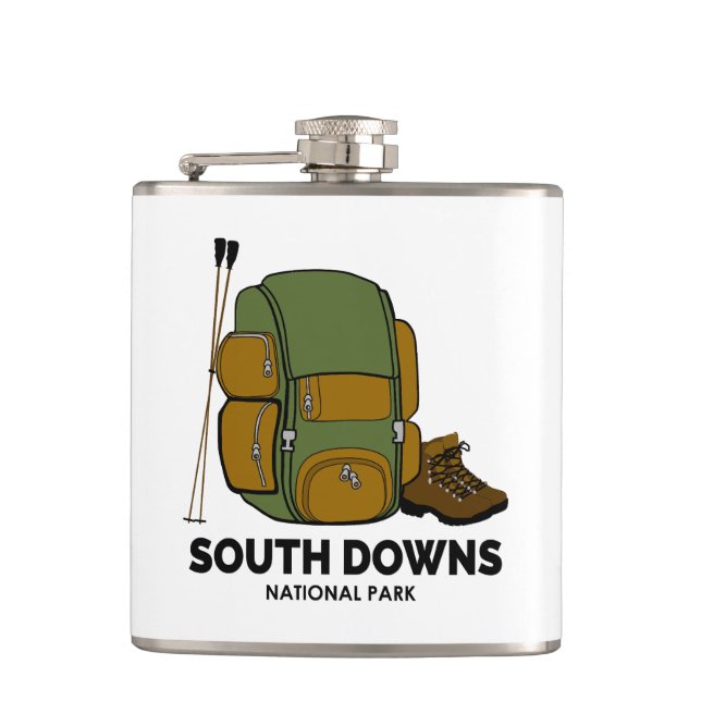 South Downs National Park Backpack Hip Flask (Front)