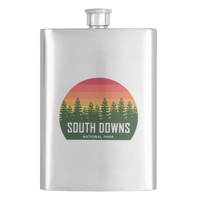 South Downs National Park Hip Flask (Front)
