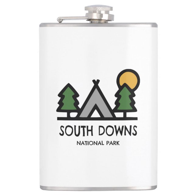 South Downs National Park Hip Flask (Front)