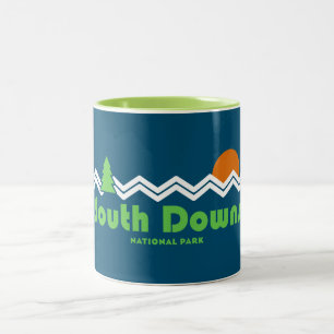 South Downs National Park Retro Two-Tone Coffee Mug