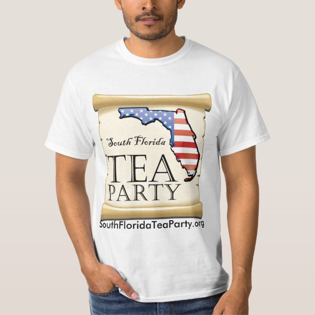 South Florida Tea Party - Don't Tread On Me T-Shirt (Front)