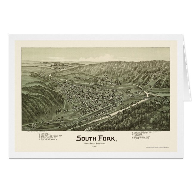 South Fork, PA Panoramic Map - 1900 (Front Horizontal)