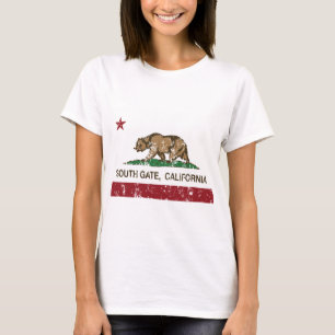 South Gate California Republic Flag T-Shirt