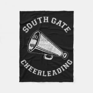 South Gate Cheer Distressed Retro 90's Cheerleader Fleece Blanket