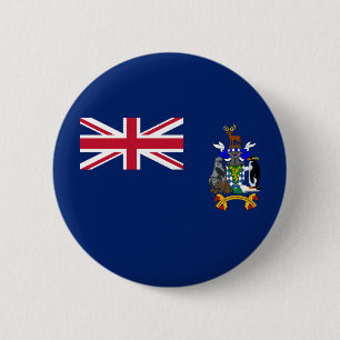 South Georgia and the South Sandwich Islands Flag 6 Cm Round Badge