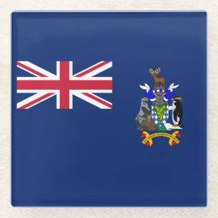 South Georgia and the South Sandwich Islands Flag Glass Coaster
