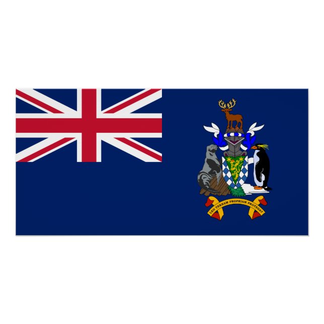 South Georgia and the South Sandwich Islands Flag Poster (Front)