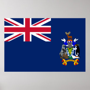 South Georgia and the South Sandwich Islands flag  Poster