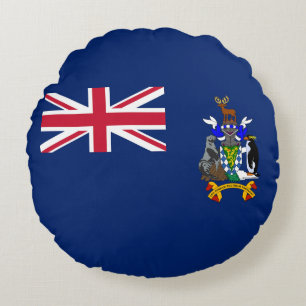 South Georgia and the South Sandwich Islands Flag Round Cushion