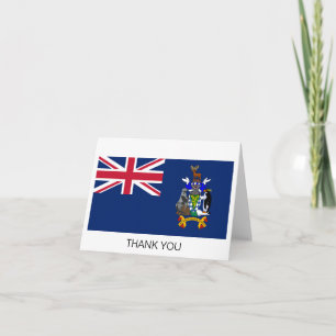 South Georgia and the South Sandwich Islands Flag Thank You Card