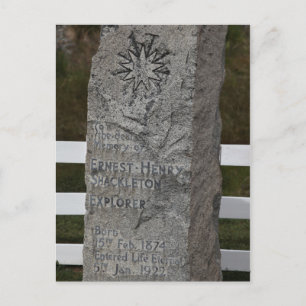 South Georgia Island - Shackleton Grave (Closeup) Postcard