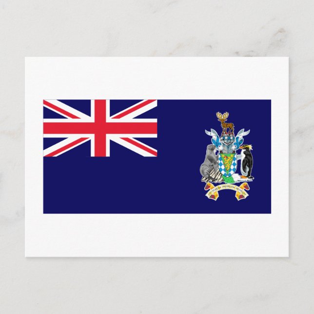 South Georgia & the South Sandwich Islands Flag Postcard (Front)